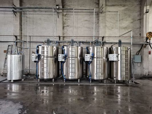 SUS304 Glue Mixing Equipment 4.8 Tons 1500-6000Kgs/Batch for Cardboard Paper Factory